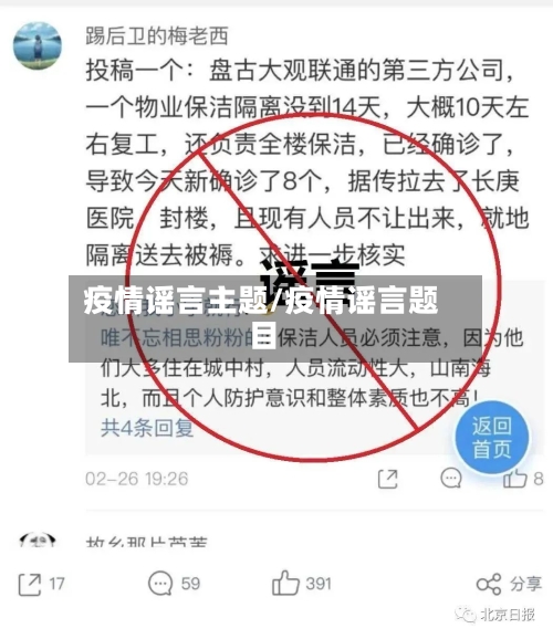 疫情谣言主题/疫情谣言题目-第2张图片