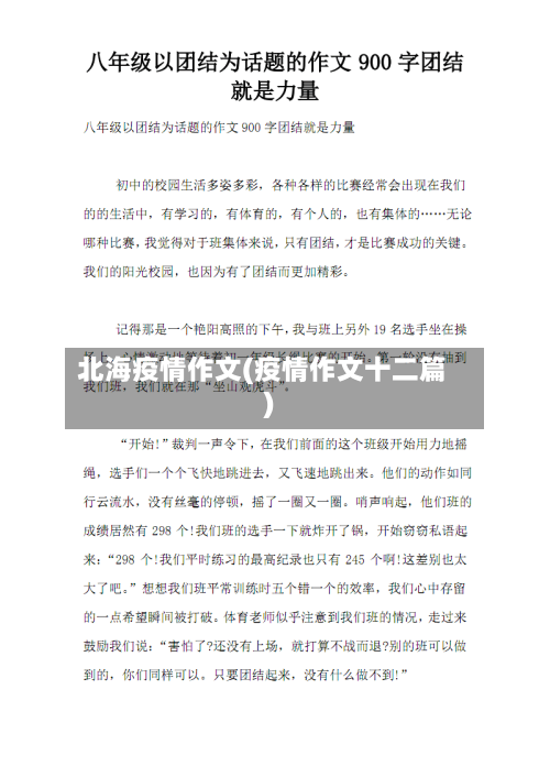 北海疫情作文(疫情作文十二篇)