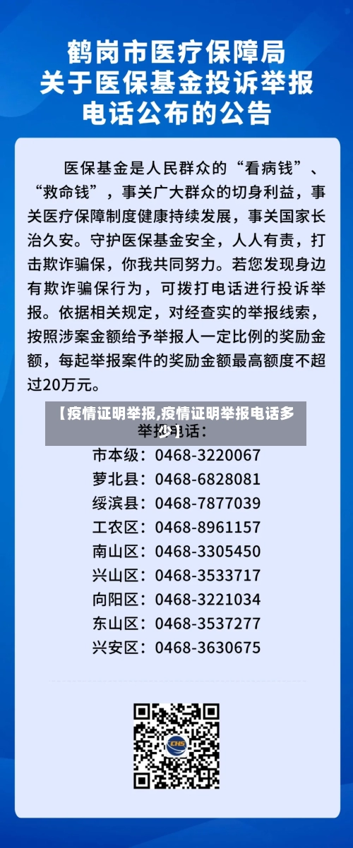 【疫情证明举报,疫情证明举报电话多少】